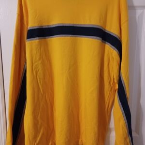 GAP Men's Blue & Gold Yellow Long Sleeve Tee